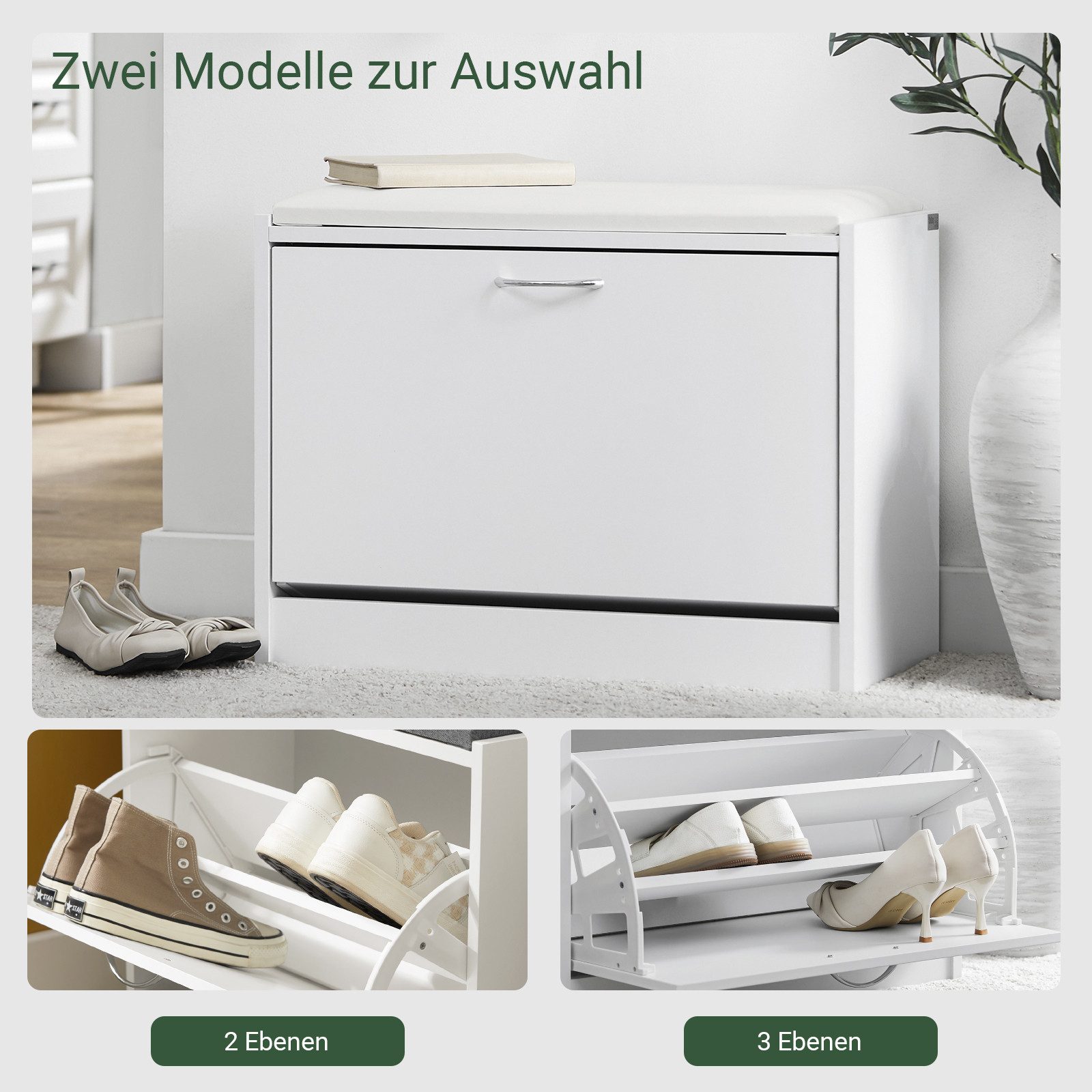 SoBuy Schuhbank FSR16, Sitzbank mit Sitzkissen günstig online kaufen