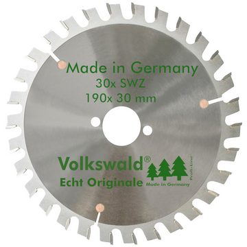 Volkswald Kreissägeblatt Volkswald ® HM-Sägeblatt SWZ 190 x 30 mm Z= 30 Kreissägeblatt Hartholz, Echt Originale Volkswald® Made in Germany
