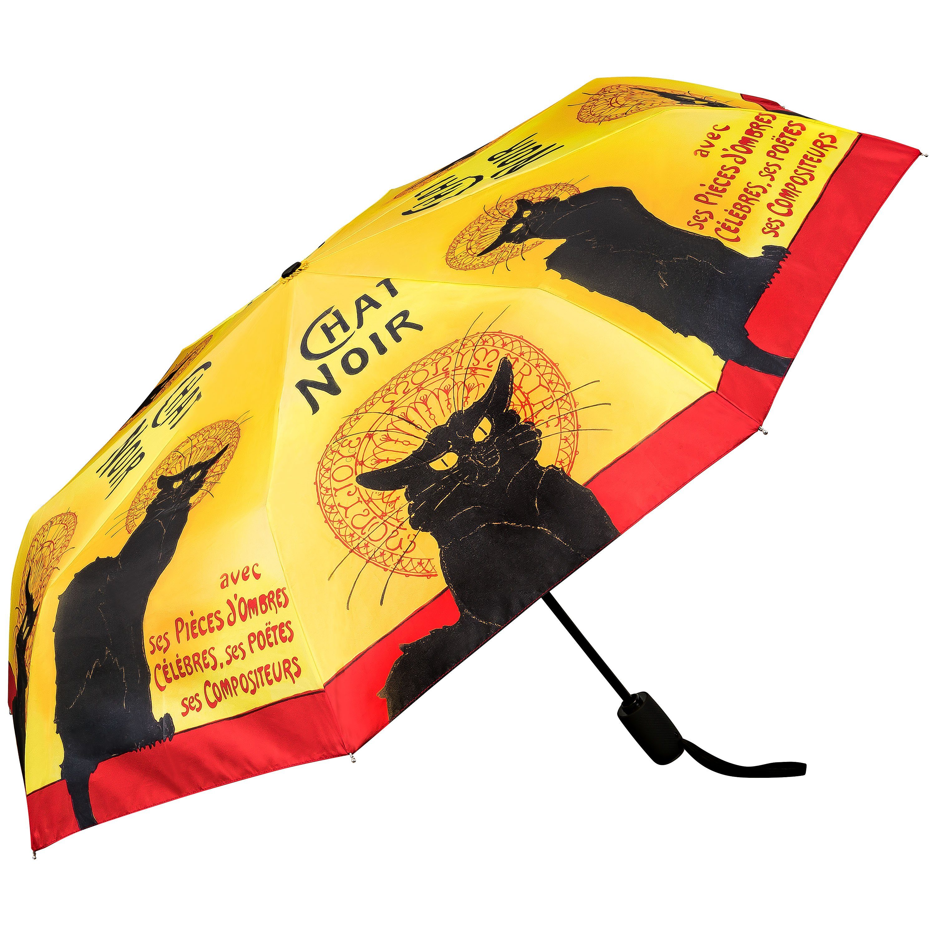 Motivschirm Leicht Noir Taschenregenschirm Lilienfeld von Chat Stabil Kunst Katze