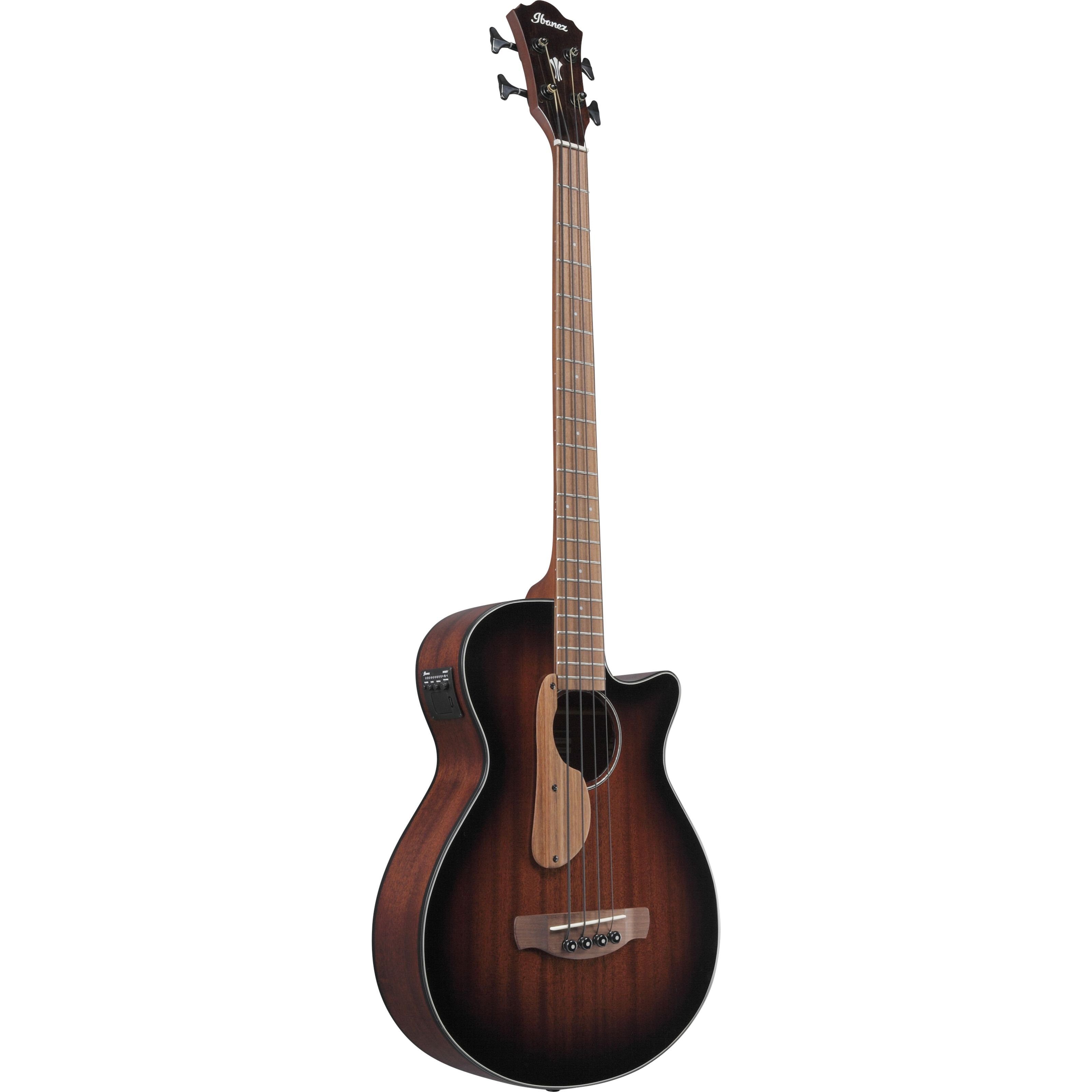 Ibanez Akustik-Bass, Akustik-Bässe, 4-Saiter Akustik-Bässe, AEGB24E-MHS Mahogany Sunburst High Gloss - Akustikbass