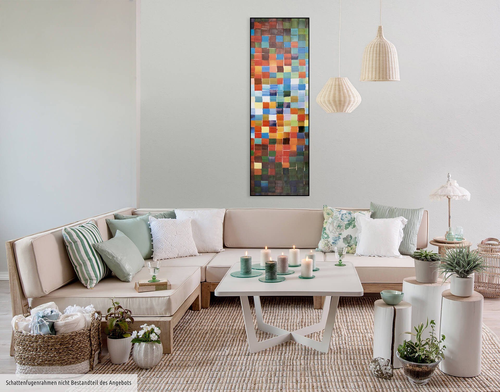 Wandbild 100% Den Durchblick KUNSTLOFT cm, Wohnzimmer bewahren 50x150 HANDGEMALT Leinwandbild Gemälde