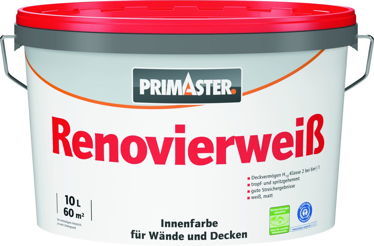 Primaster Wandfarbe Primaster Renovierweiß Wandfarbe