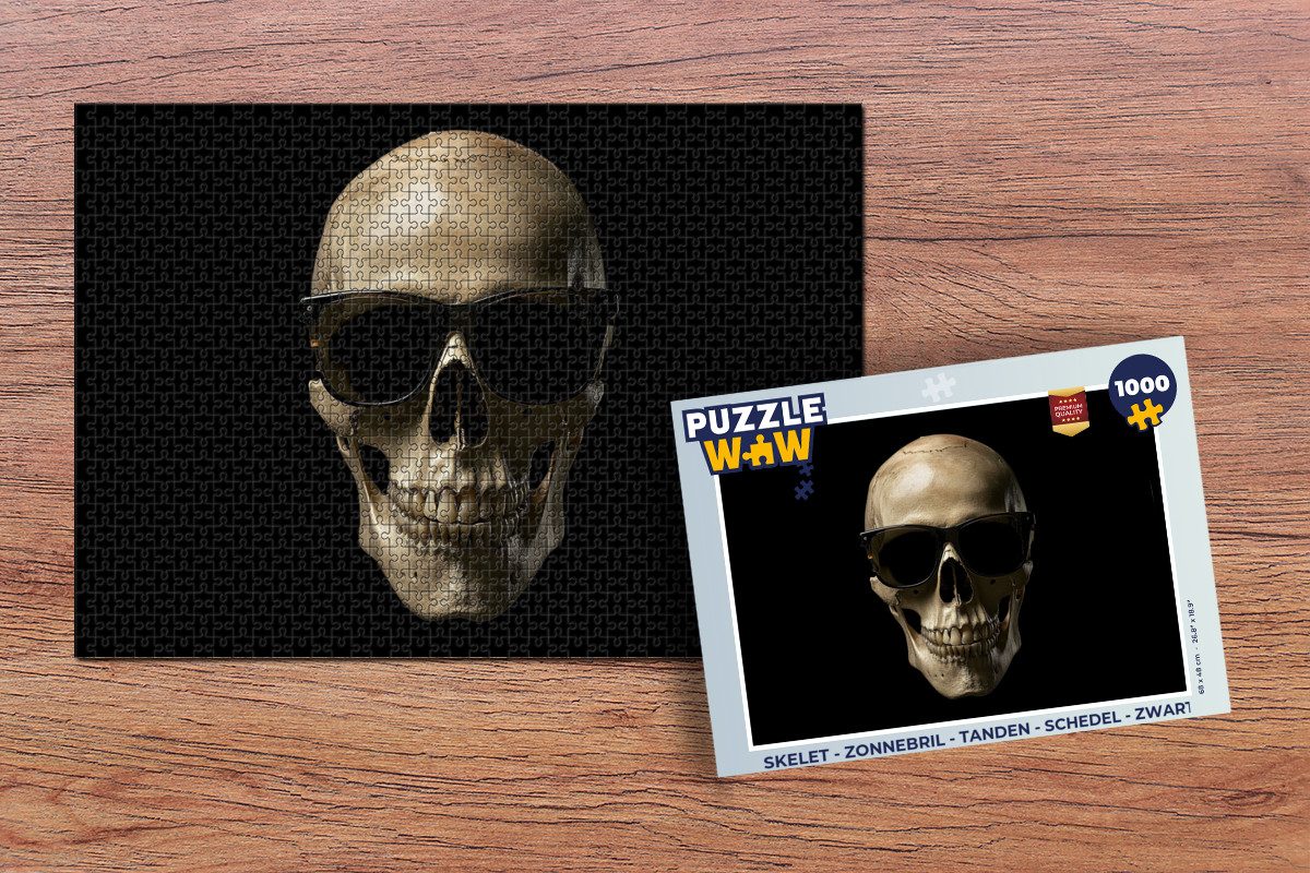 MuchoWow Puzzle Skelett - Sonnenbrille - günstig online kaufen