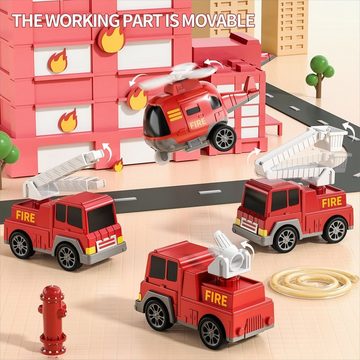 Inshow Spielzeug-Auto Spielzeug Feuerwehrauto, Stadttechnik-Auto, Polizeiauto-Set