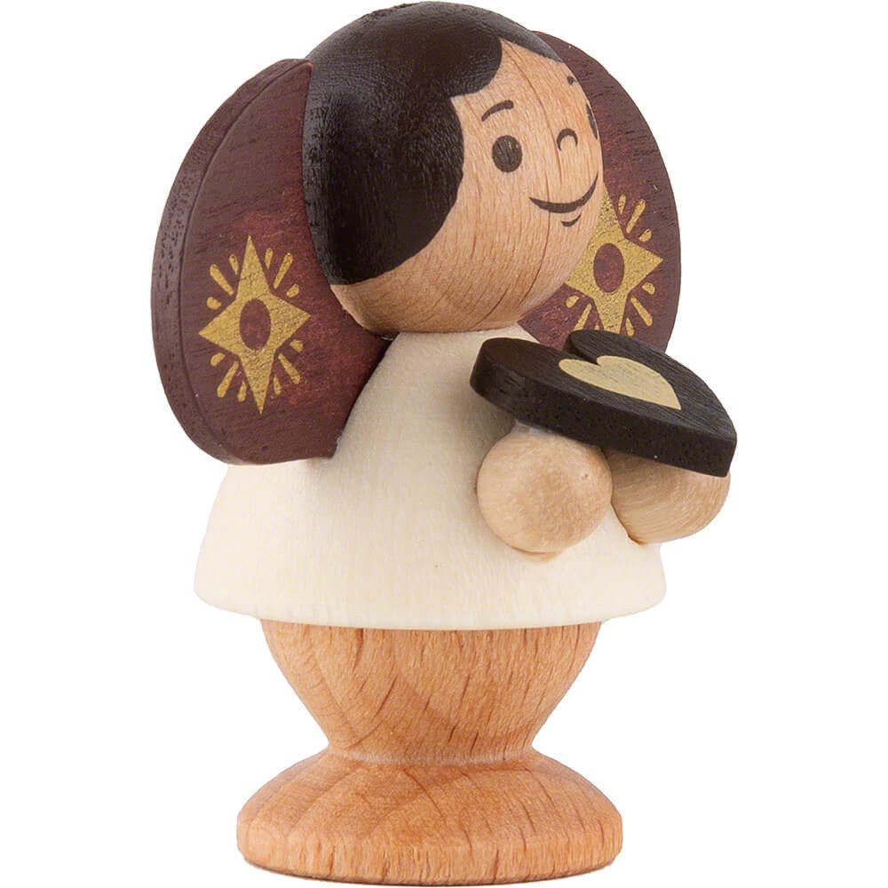 Spielwarenmacher Günther e.K. Dekofigur Sternengel mit Herz natur (4,5cm) von Spielwarenmacher Günther