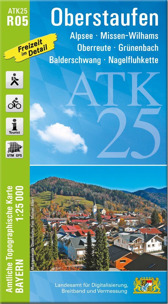 ATK25-R05 Oberstaufen (Amtliche Topographische Karte 1:25000) / diverse, Alpsee, Missen-Wilhams, Oberreute, Grünenbach, Balderschwang, Nagelfluhkette