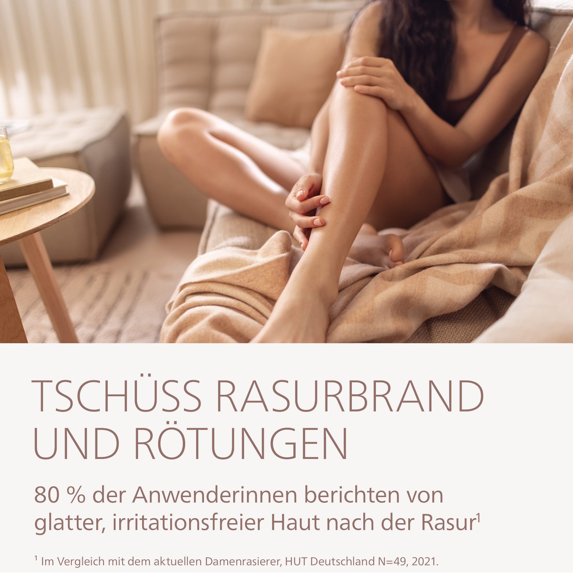 Philips Elektrorasierer Lady Shaver Series 6000, Aufsätze: 1, kabelloser Rasierer, nass und trocken, inkl. Trimmeraufsatz blau