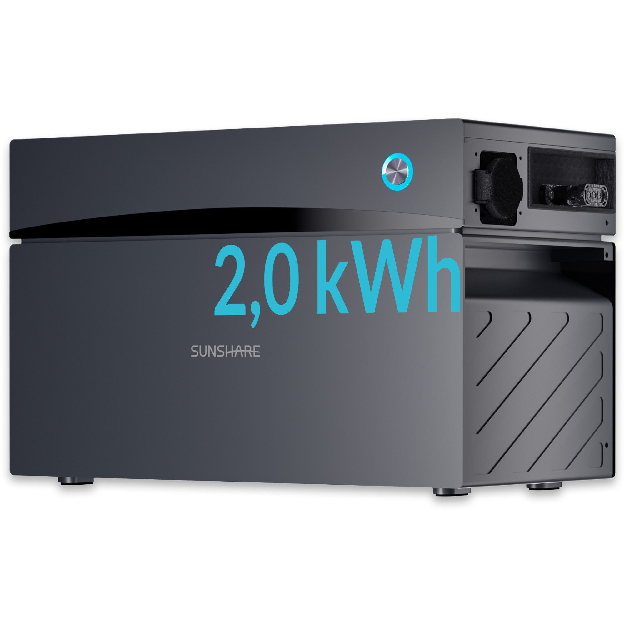 Sunshare Glory All-in-One Strompeicher, 2 – 4 kWh, erweiterbar bis 10 kWh Stromspeicher SUNSHARE Glory Stromspeicher 53000 mAh (230 V), Modularer 2–10 kWh Speicher mit Hybrid‑WR, IP65 und Semi‑Solid LFP