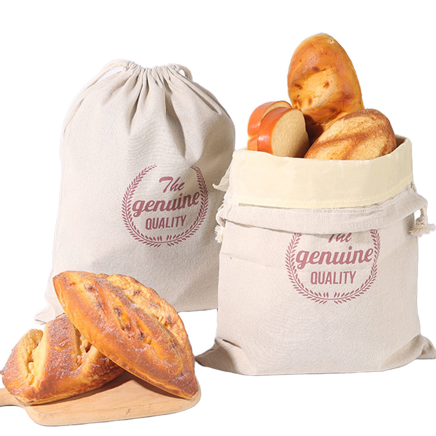 Refined Living Brottasche 1 Stück Brotbeutel Leinen Brotkorb stoff Brötchenkorb Leinenbeutel, (Bienenwachs-Brotbeutel 40x30cm Brotkasten zur Brotaufbewahrung, 1-tlg., Idealer Brotsack, Brötchenbeutel, Brot Backen Zubehör Brottasche), Waschbarer Wiederverwendbarer Frischhalten Brotsackerl Einzugsgeschenk