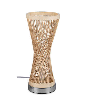 formano Tischleuchte Tischlampe gedreht Holz, ohne Leuchtmittel, Dekoleuchte