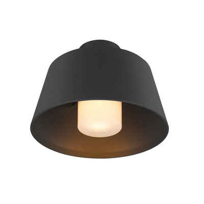 SLV Spiegelleuchte Deckenleuchte Photoni in Schwarz E27 IP55, keine Angabe, Leuchtmittel enthalten: Nein, warmweiss, Badezimmerlampen, Badleuchte, Lampen für das Badezimmer