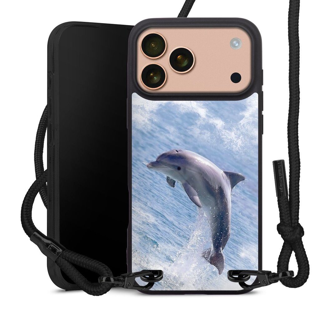 DeinDesign Handyhülle Delfine Meer Wal Springender Delphin, Apple iPhone 17 Pro Max Premium Handykette Hülle mit Band