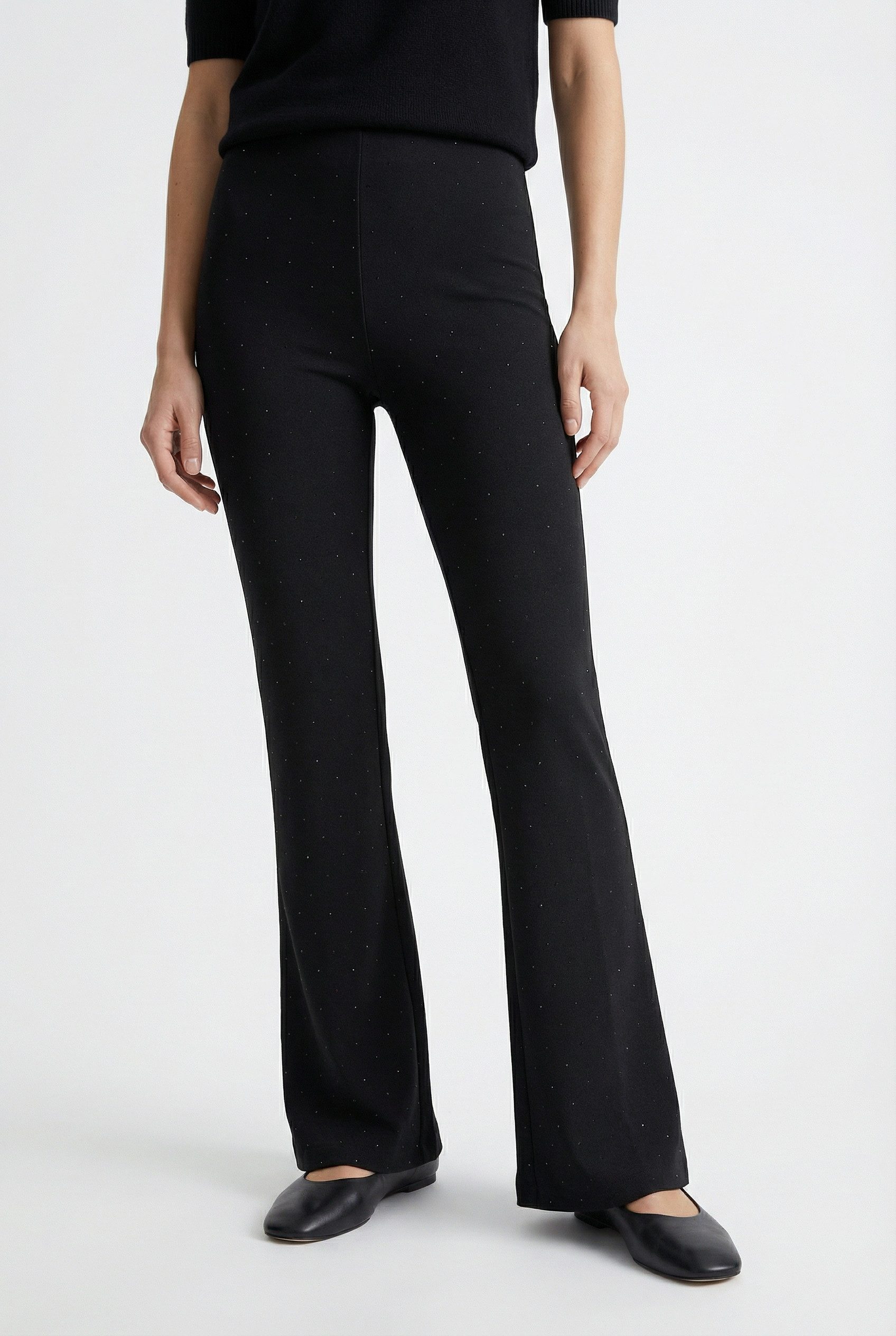 MAC Stoffhose FLARE Sommerhose mit Glitzersteinen