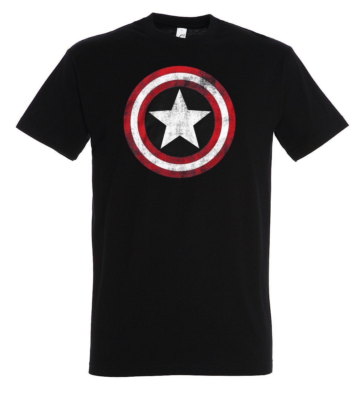 Youth Designz T-Shirt Vintage America Herren T-Shirt mit trendigen Frontprint Schwarz