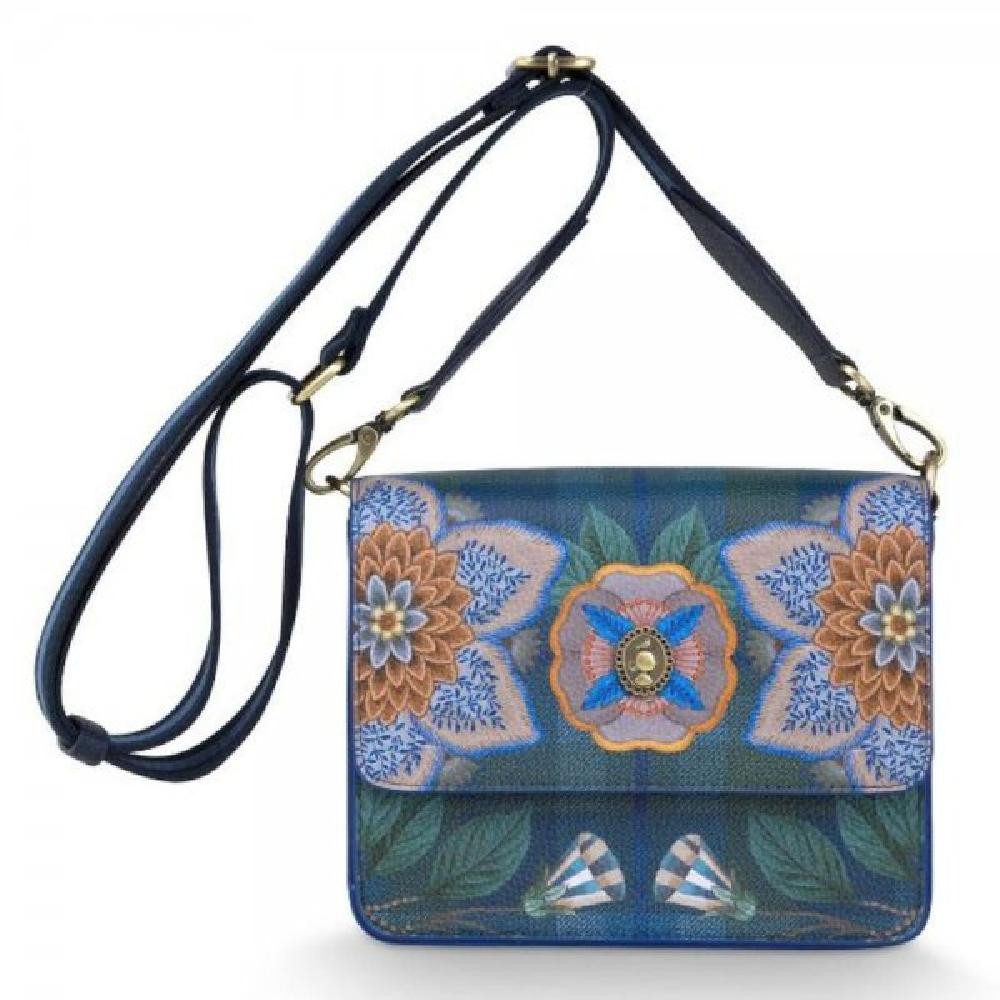 PiP Studio Handtasche Schultertasche Cross Body Fenna Flores Felices Dark Blue (S)