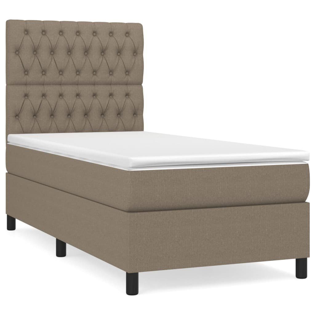 vidaXL Bett Boxspringbett mit Matratze Taupe günstig online kaufen