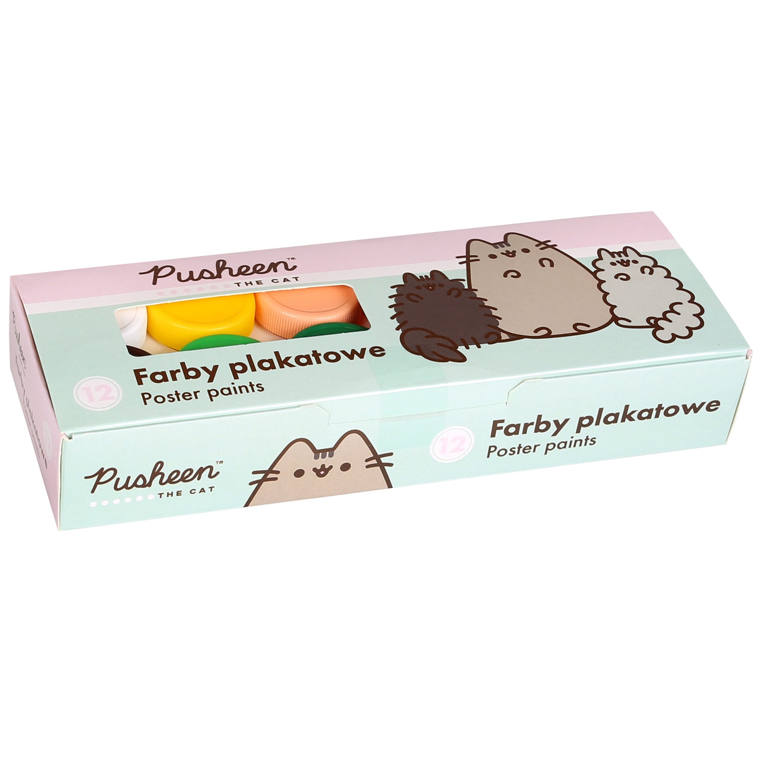Pusheen Plakatfarbe Pusheen Plakatfarben zum Malen, für Schule 12 FARBEN 20ml in Gläsern – Bild 3 von 5