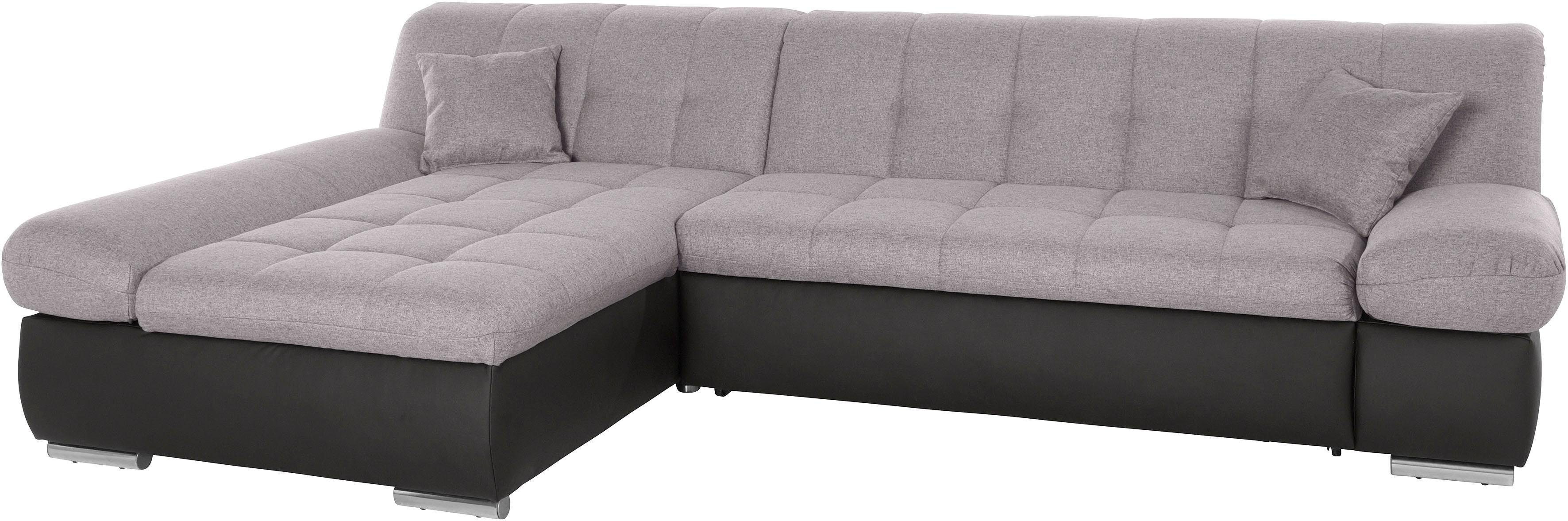 DOMO collection Ecksofa MONA 297x173 cm, modern und komfortabel, whlw. mit Bettfunktion, L-Form