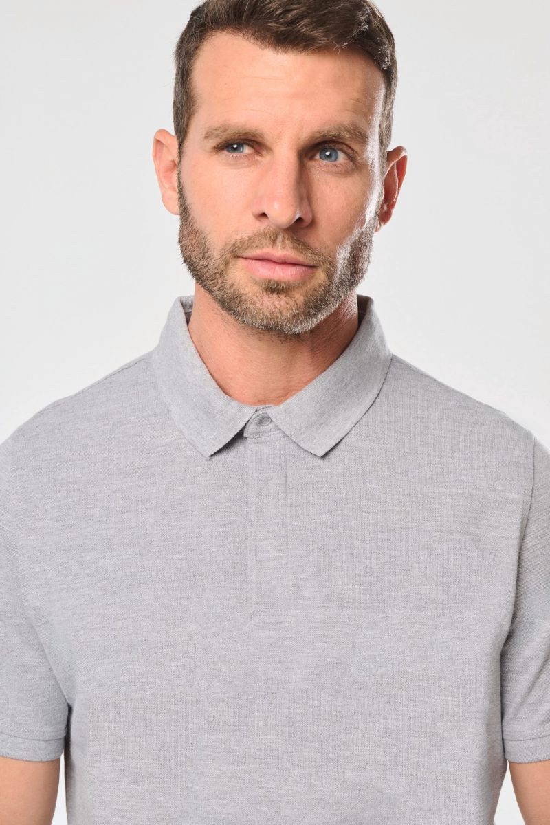 WK. Designed To Work Poloshirt Kurzarm-Polohemd für Herren mit Druckknopfleiste am Kragen