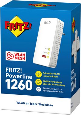 AVM FRITZ!1260 WLAN AC Single 1200 Mbit Adapter F-Stecker, 180 cm