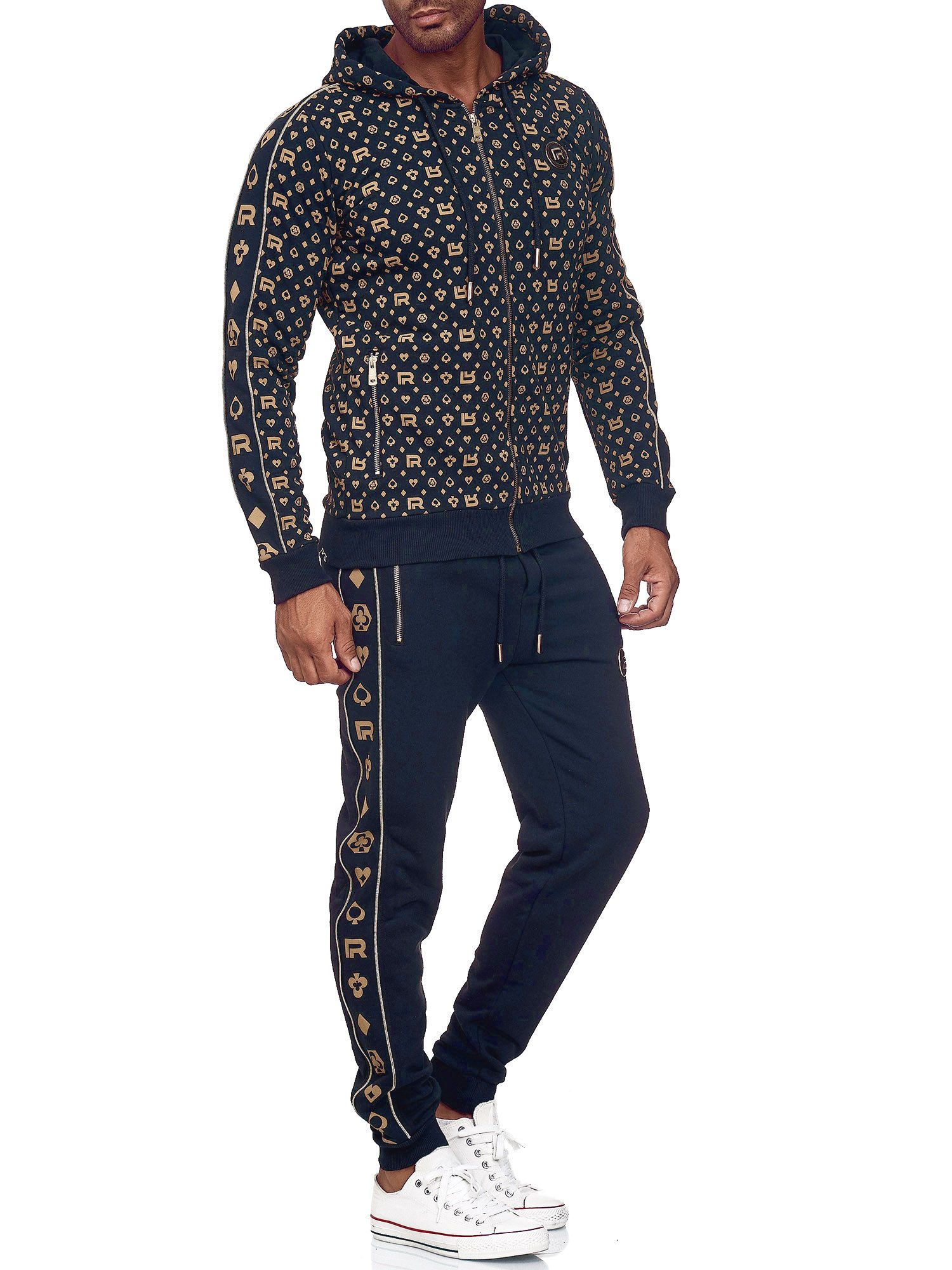 RedBridge Jogginganzug Red Bridge Herren Jogginganzug Sweat Suit Set Jacke Hose (Set, 2-tlg)