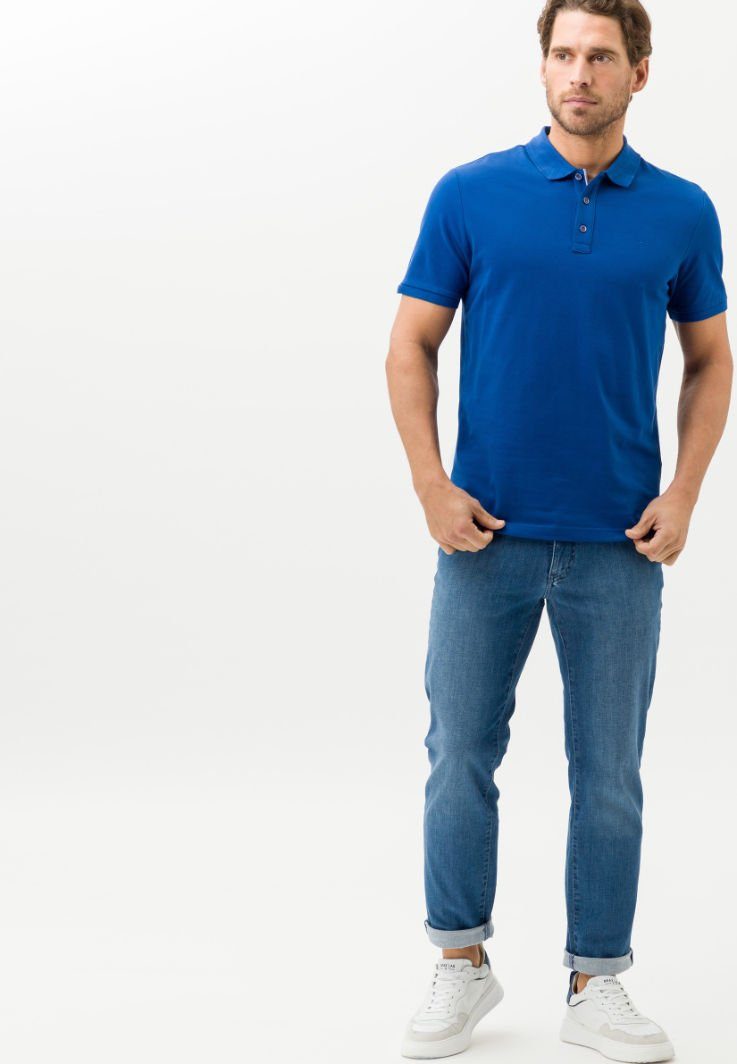 Style blau Poloshirt Brax PETE