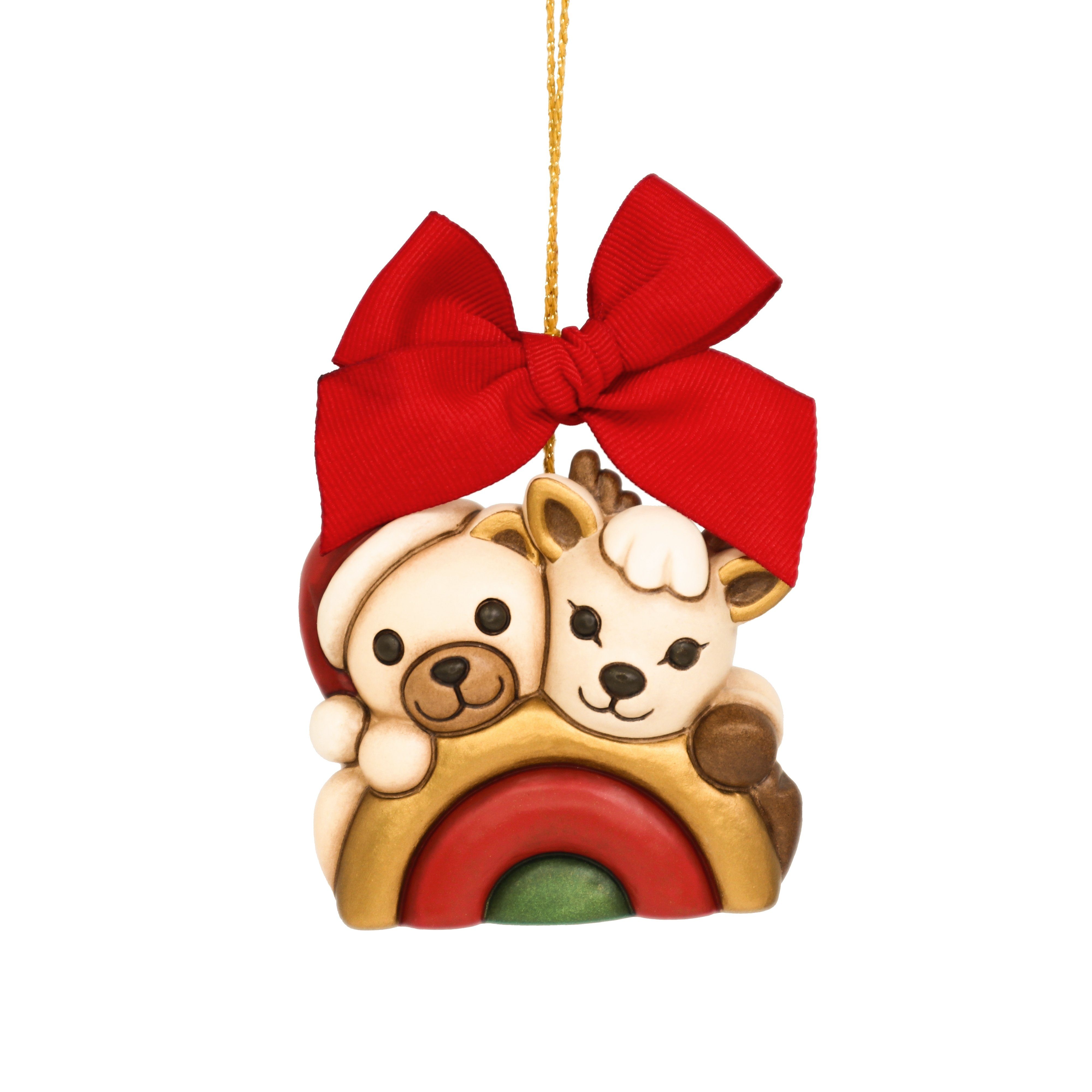 THUN SpA Dekofigur THUN 'Weihnachtsschmuck Teddy und Rentier Robin aus Keramik' 2023