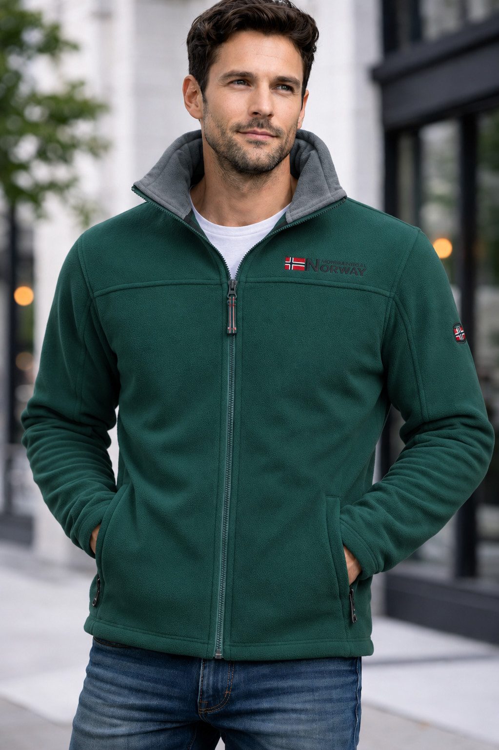Geographical Norway Fleecejacke Herren Herbst Winter Polar Fleece Jacke Sweat Jacke Outdoor Übergang