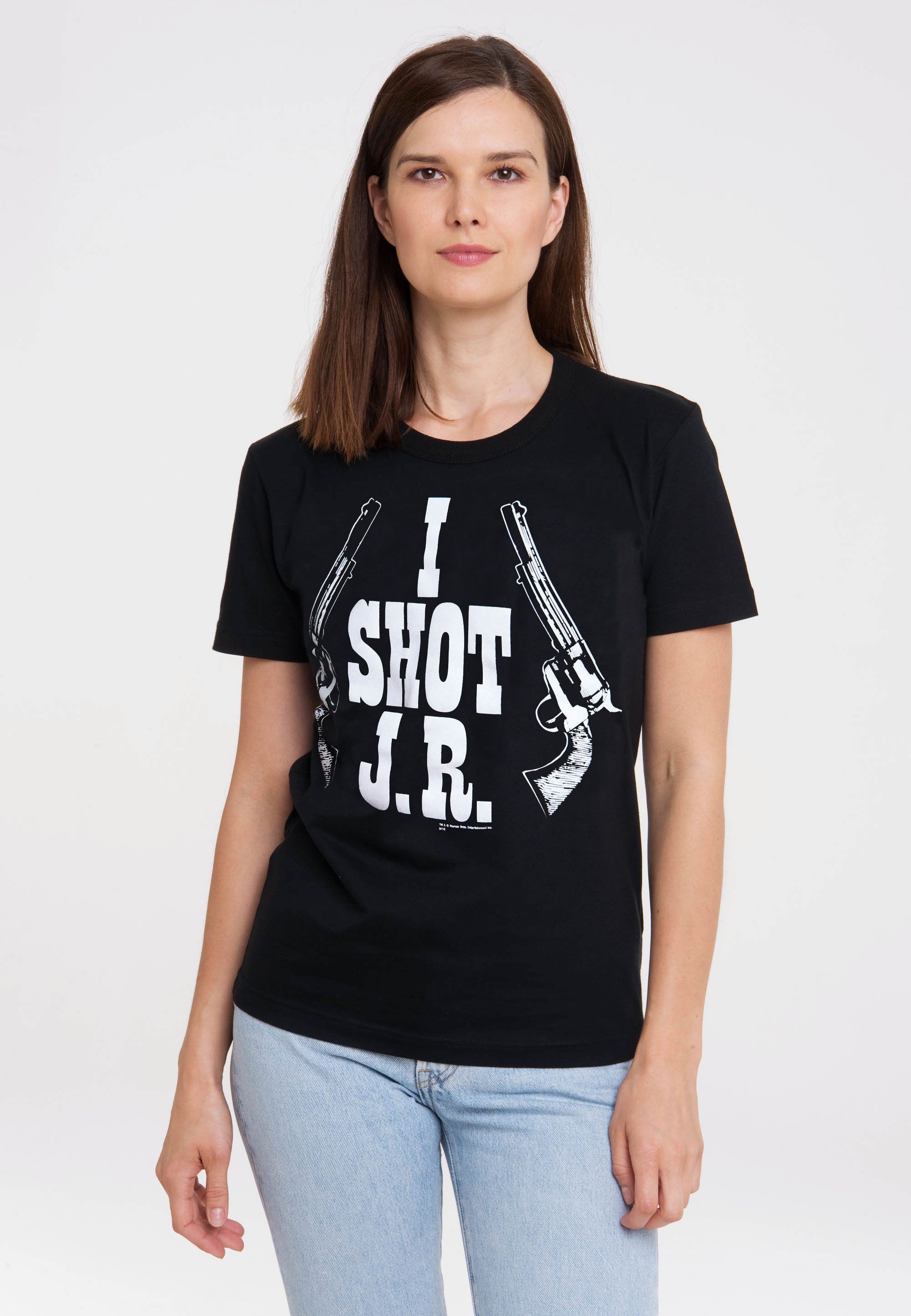 LOGOSHIRT T-Shirt Dallas – I Shot J.R. mit coolem Print