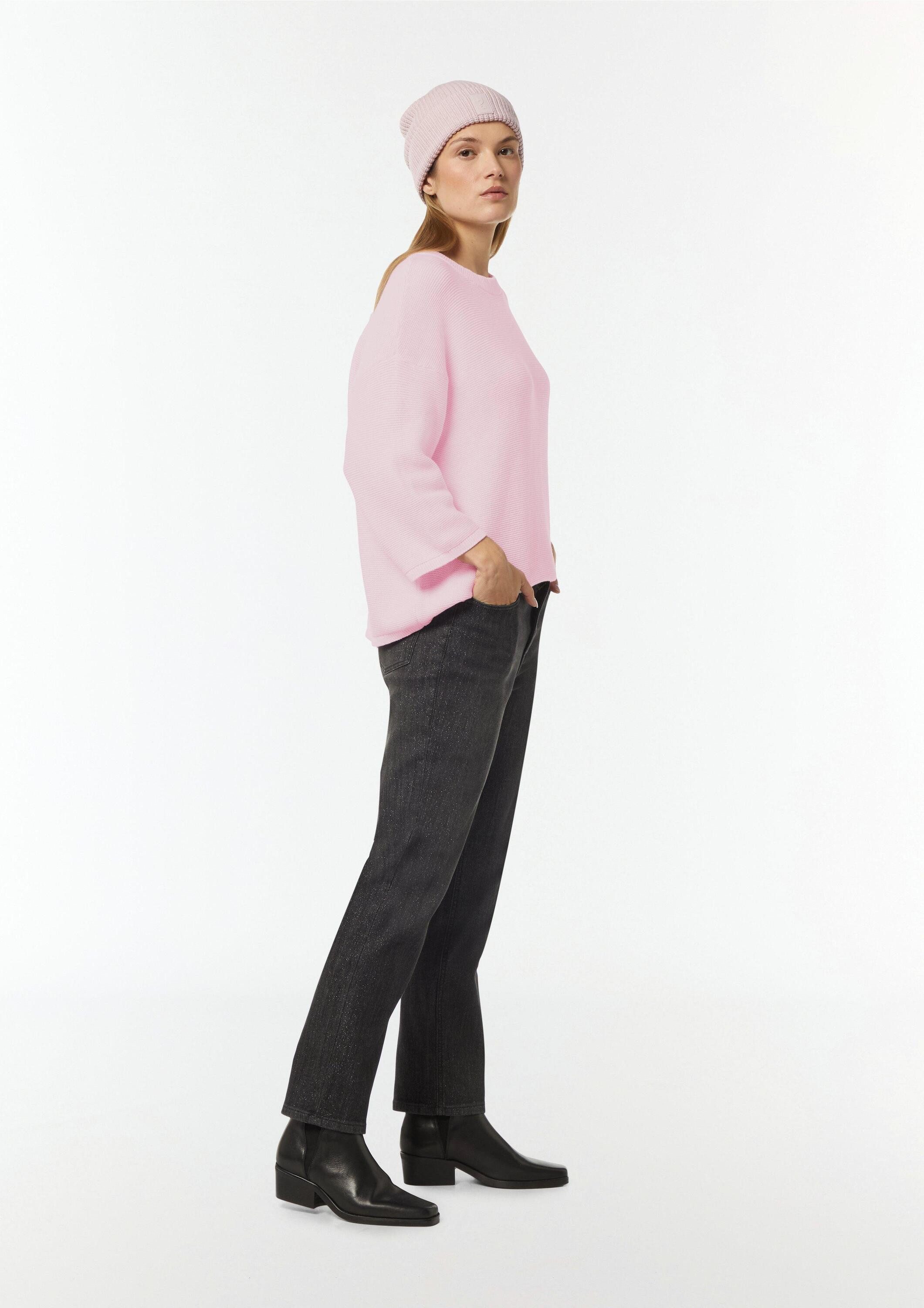 comma 3/4 Arm-Pullover Strickpullover Strickpullover im Relaxed Fit mit 3/4-Ärmeln