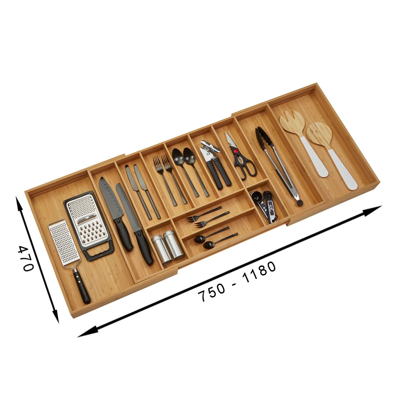SO-TECH® Besteckeinsatz ORGA-BOX® III Universal Bambus günstig online kaufen