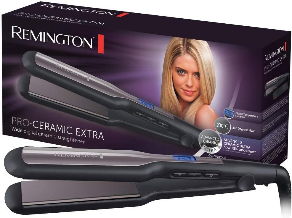 Remington Glätteisen breit Pro-Ceramic Extra, LCD-Display, 150-230°C, Haarglätter