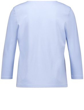 GERRY WEBER 3/4-Arm-Shirt Blusenshirt mit 3/4 Arm und Material-Patch