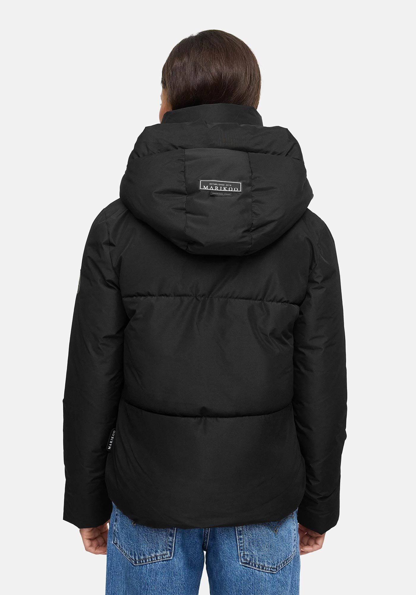 Marikoo Winterjacke Ninikaa kurze Winterjacke mit extra hohem Windschutzkragen