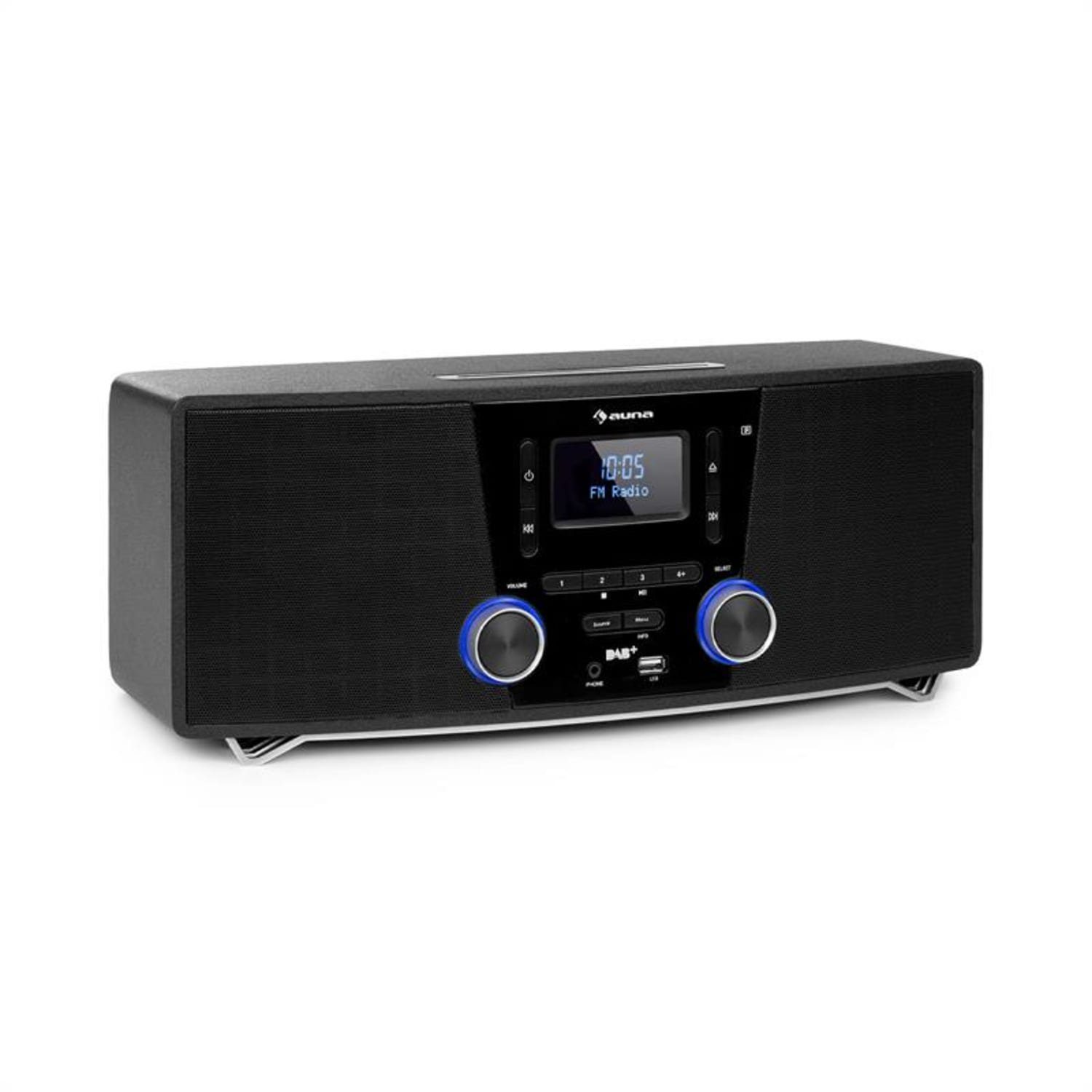 Auna Stockton Stereoanlage (DAB+, UKW-Radio, 20 W)