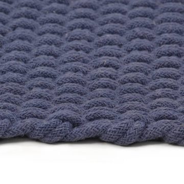 Teppich Rechteckig Marineblau 80x160 cm Baumwolle, furnicato, Rechteckig