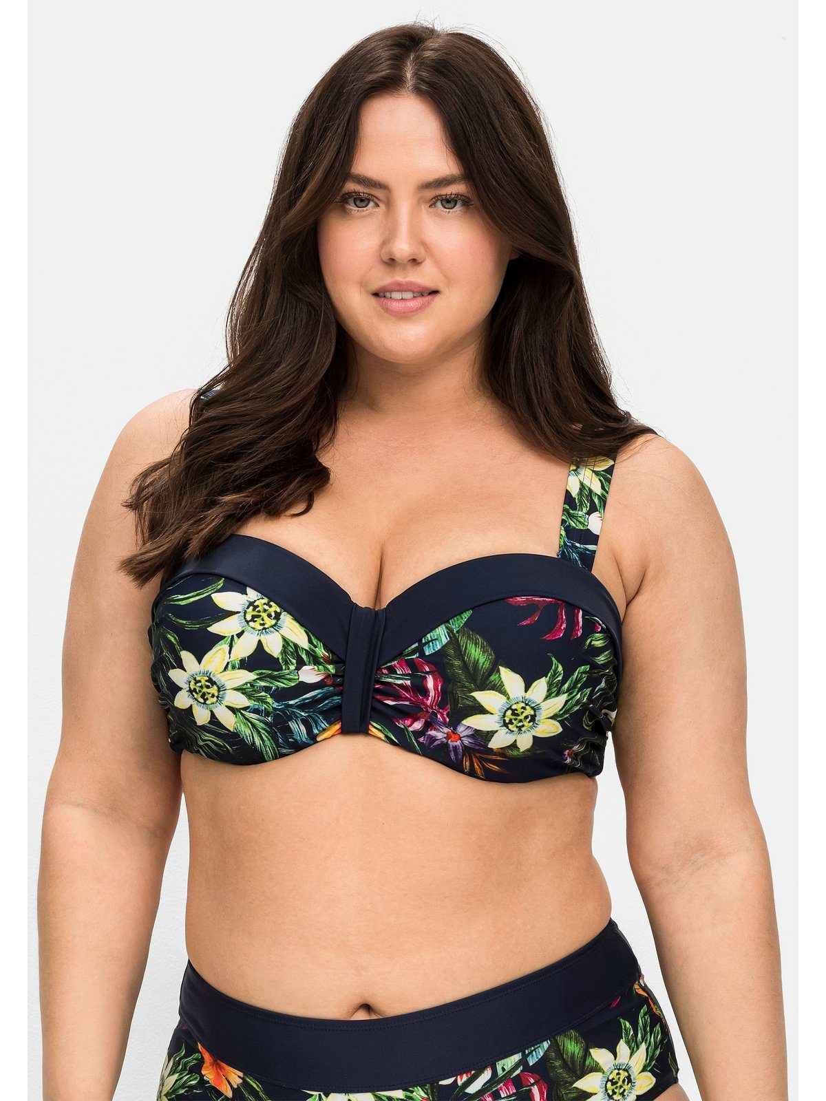 sheego by Joe Browns Bandeau-Bikini-Top Große Größen, mit verstellbaren, abnehmbaren Trägern