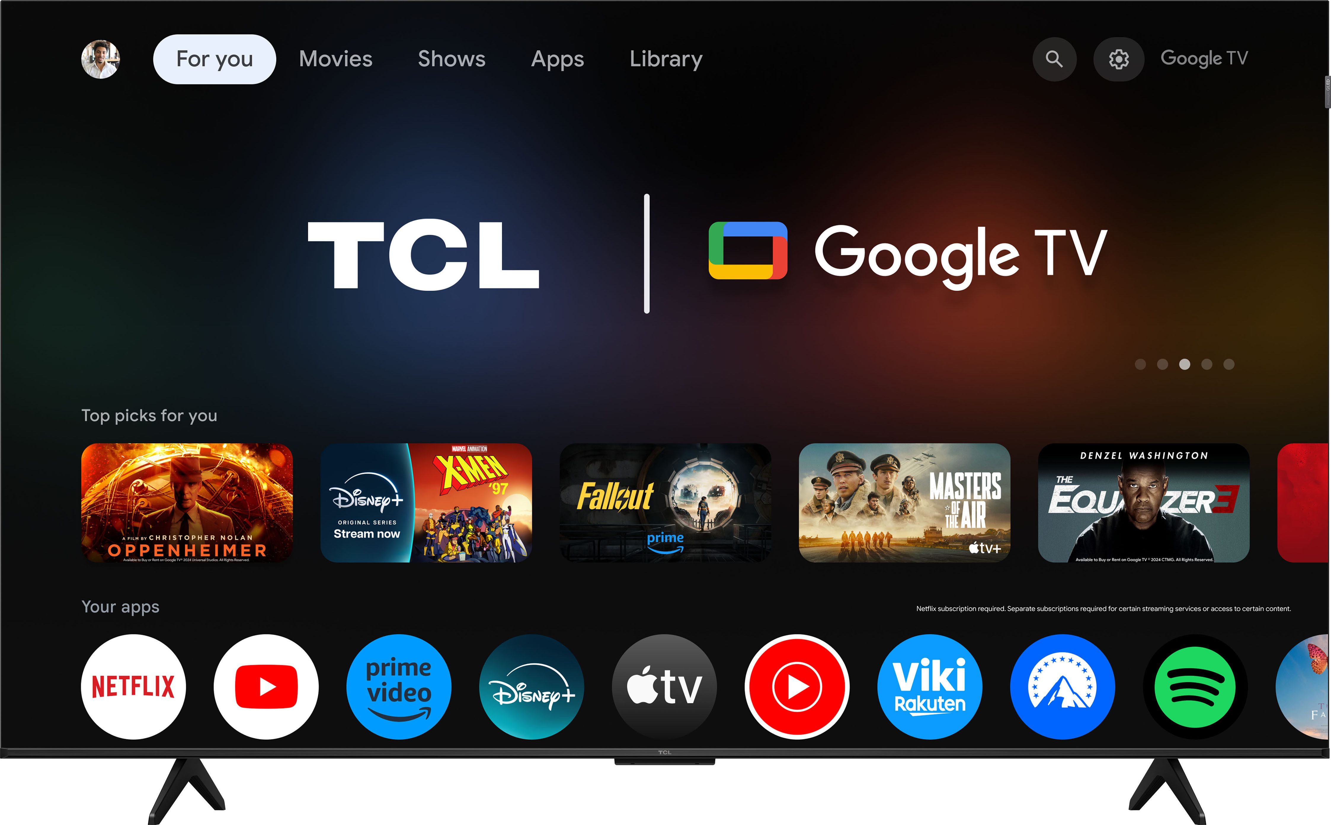 TCL 75P71KX1 QLED-Fernseher (189 cm/75 Zoll, 4K Ultra HD, Smart-TV, Google TV, Multi-HDR, Dolby Vision, Smart TV, Airplay2, Dolby Atmos, Game Master)