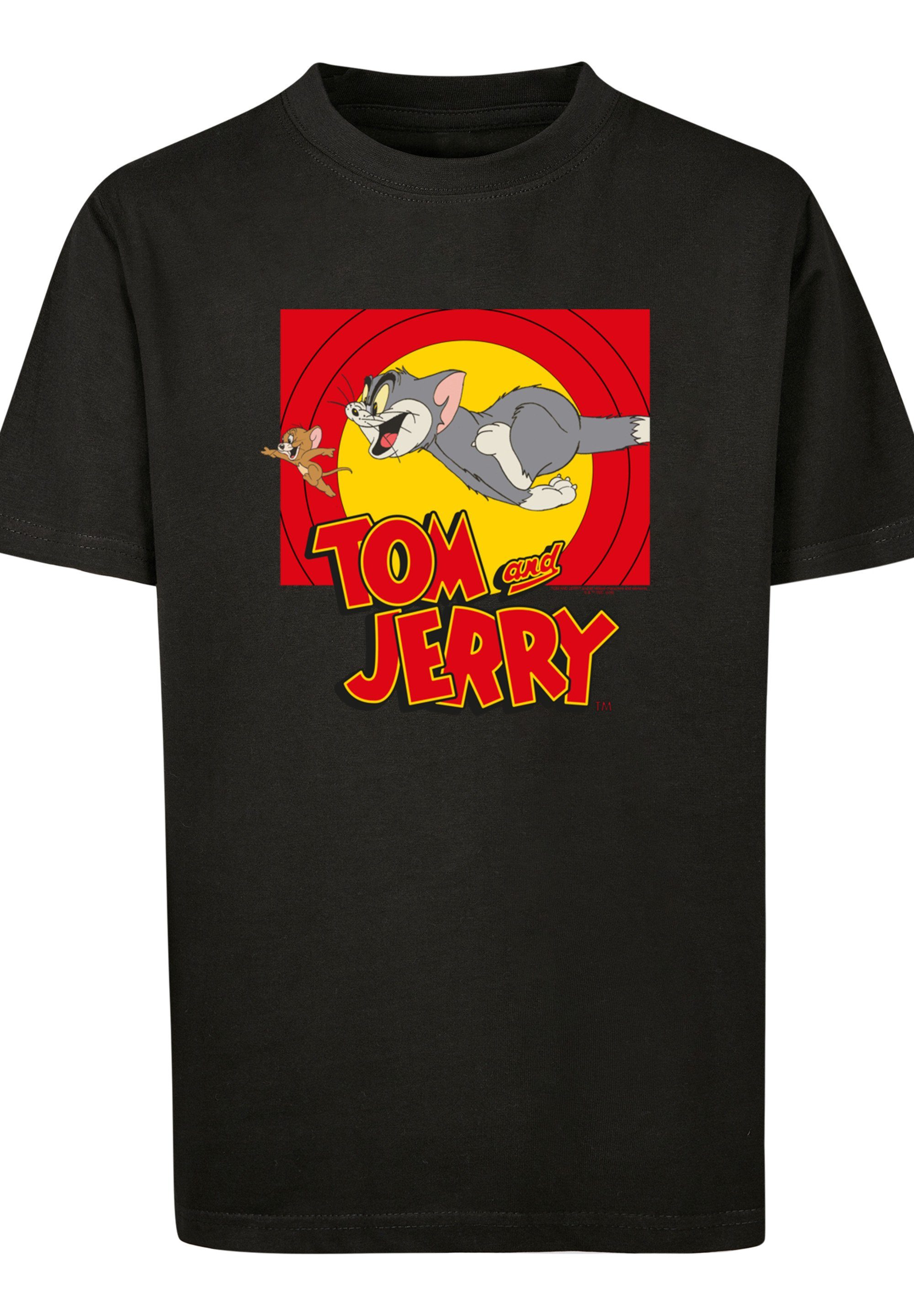 Chase Print F4NT4STIC Scene Jerry Serie TV and Tom T-Shirt schwarz