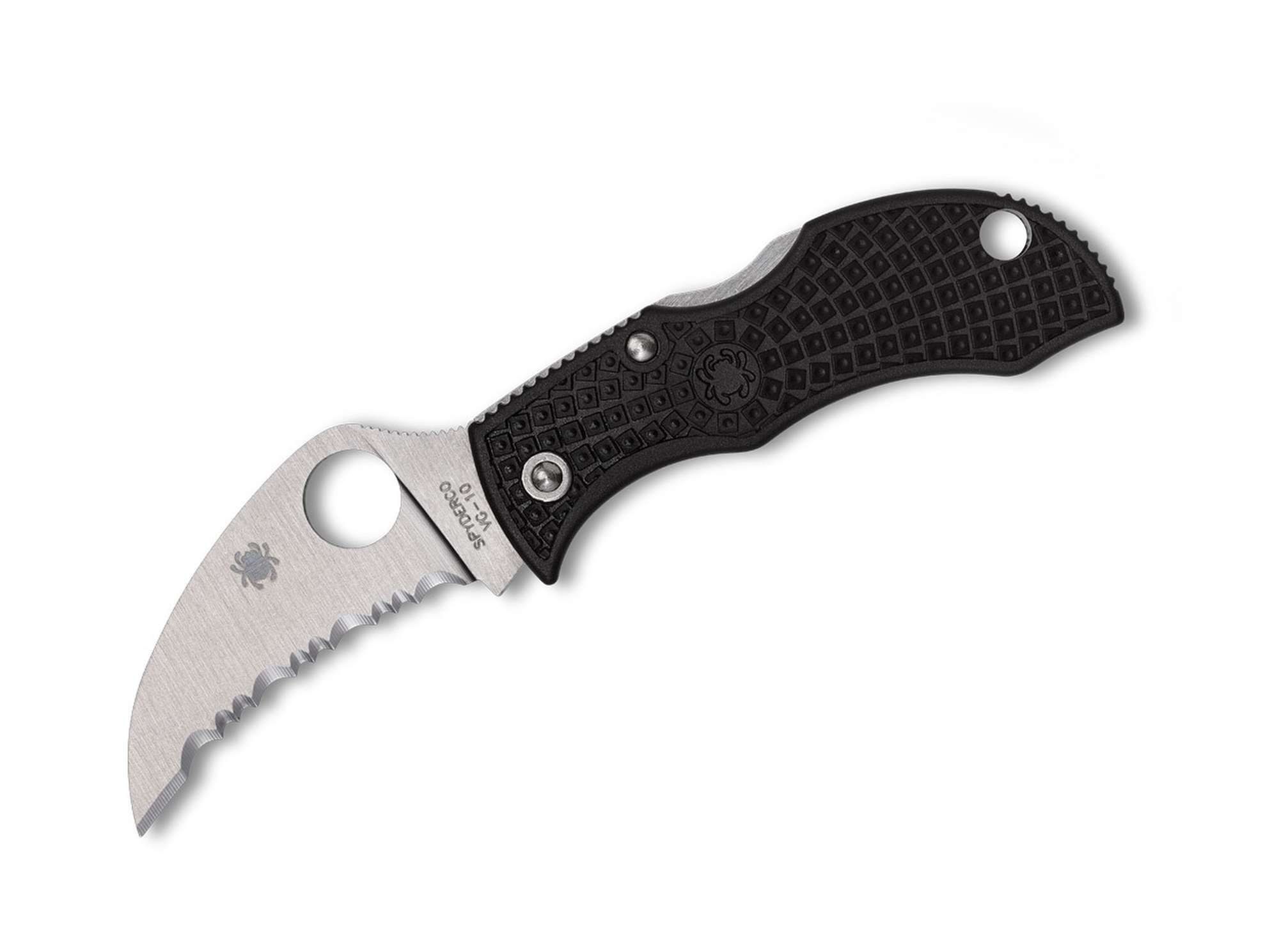 Spyderco Карманные ножи Spyderco Manbug Hawkbill Black FRN VG-10 SpyderEdge