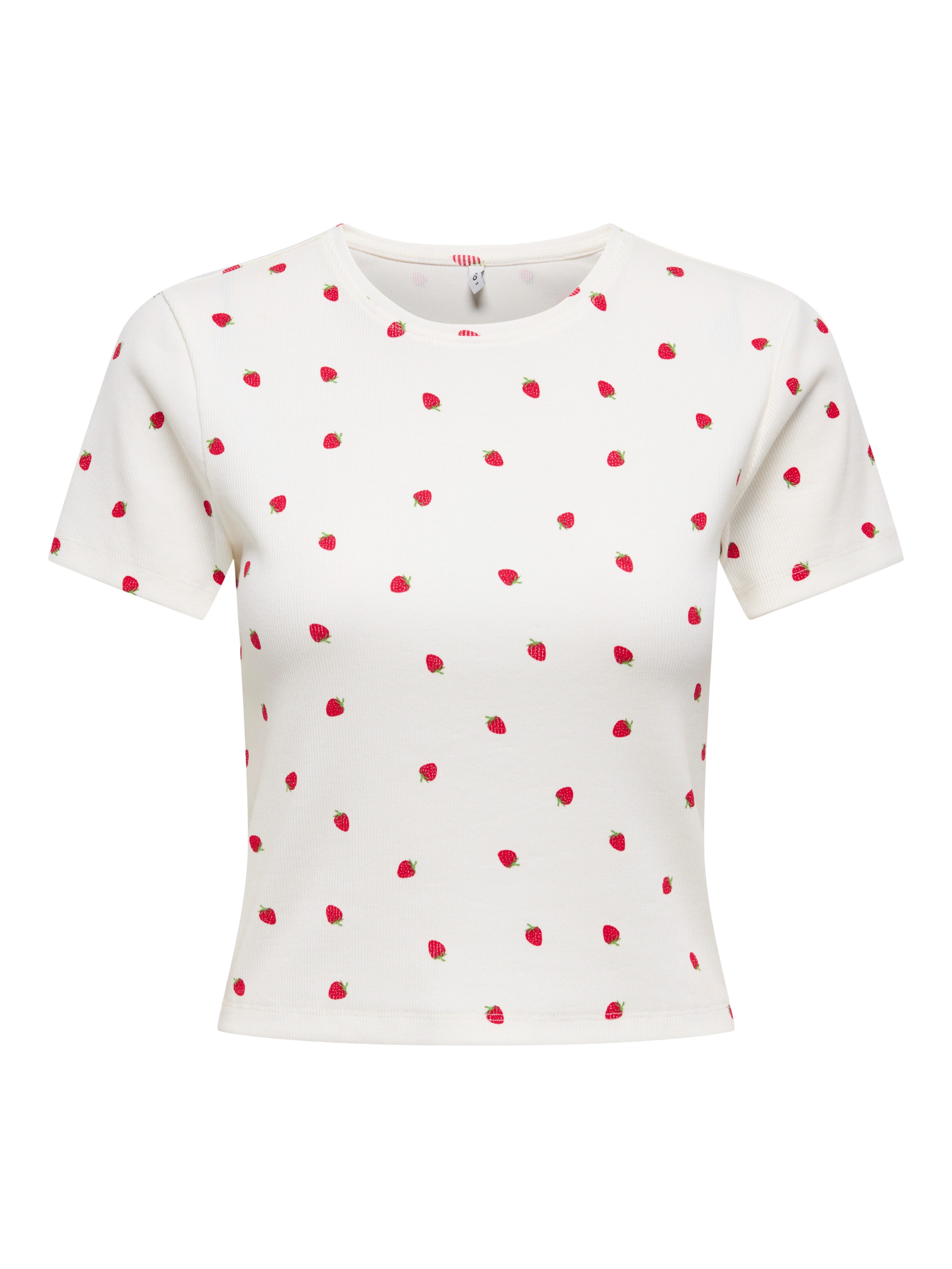 ONLY Kurzarmshirt ONLFENJA LIFE SS AOP TOP JRS NOOS Baumwollmischung, Cropp günstig online kaufen