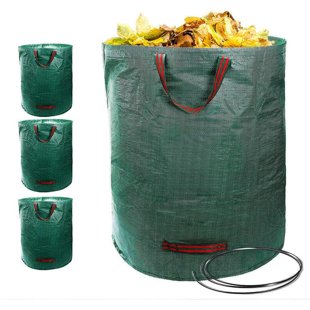 Gartensack Gartenabfallsack Stabil 2 x 500L, Laubsack mit Griffen