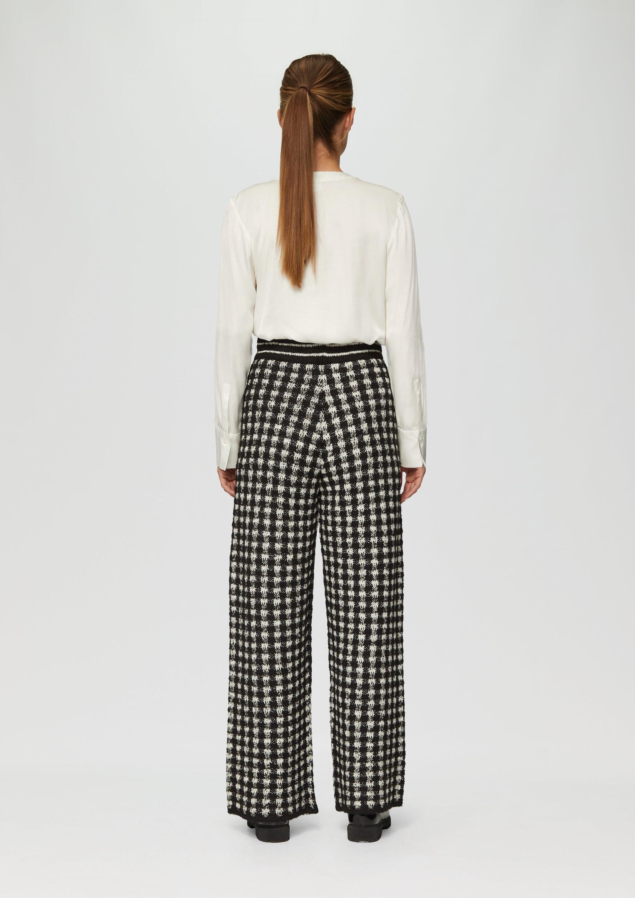 s.Oliver Chinos Hose Strickhose mit Karo-Muster