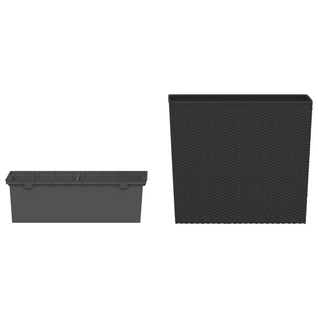 vidaXL Blumentopf Pflanzkübel mit herausnehmbaren Einsatz Anthrazit 12/44 L PP (1 St) – Bild 3 von 5