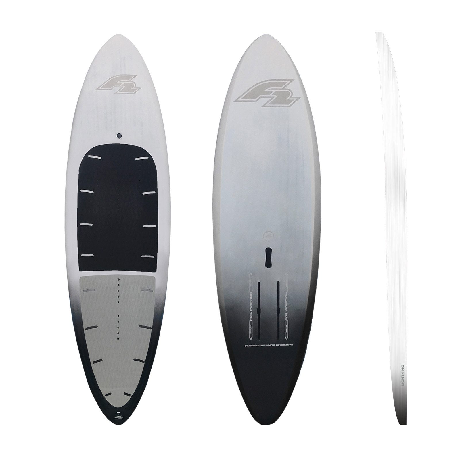 F2 Kiteboard F2 Set Foilboard Lightning Weiss 90,2L + Alu Foil 1700 + Wing 4qm