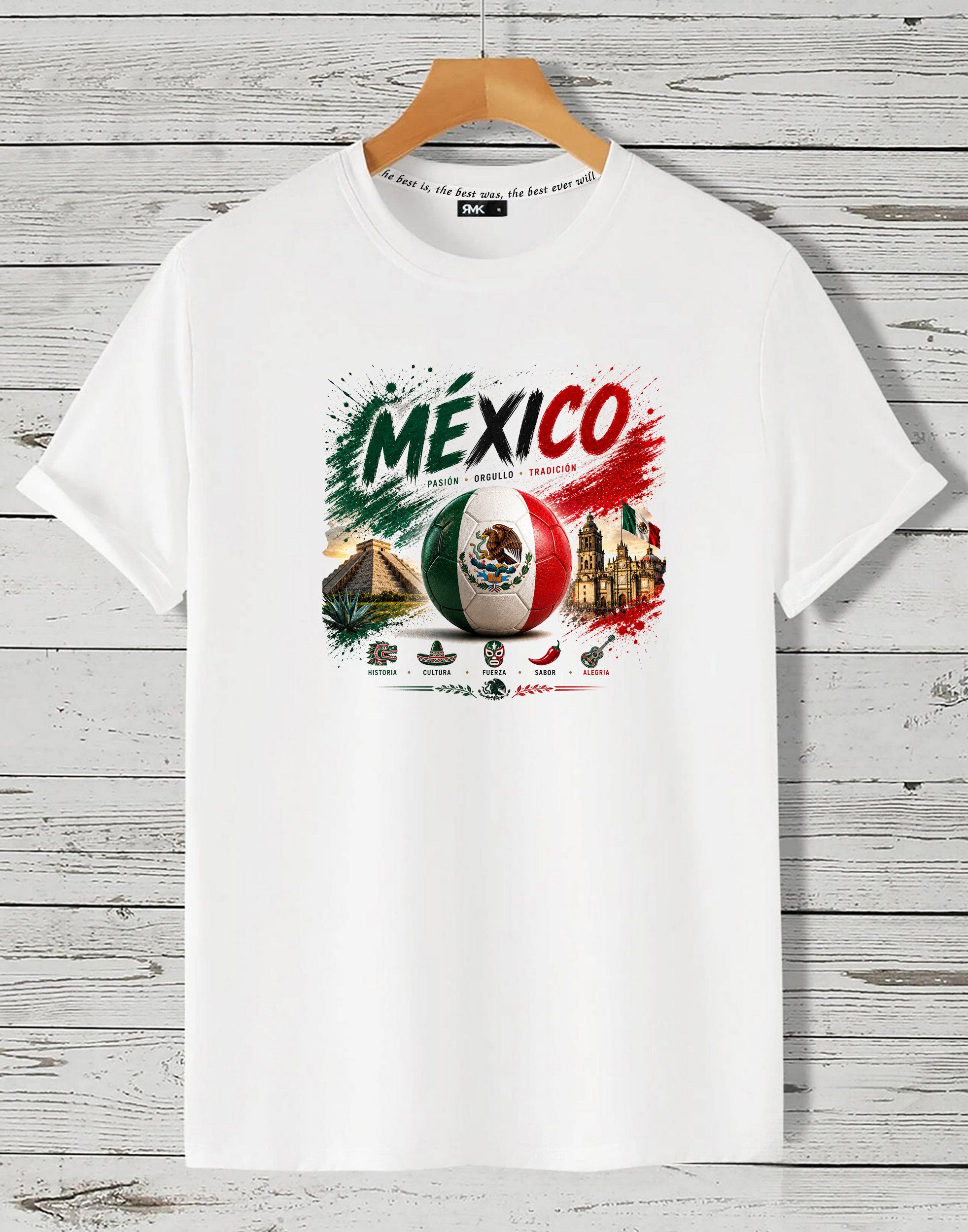 RMK T-Shirt Herren Shirt Fußball WM Mexico 100% Baumwolle