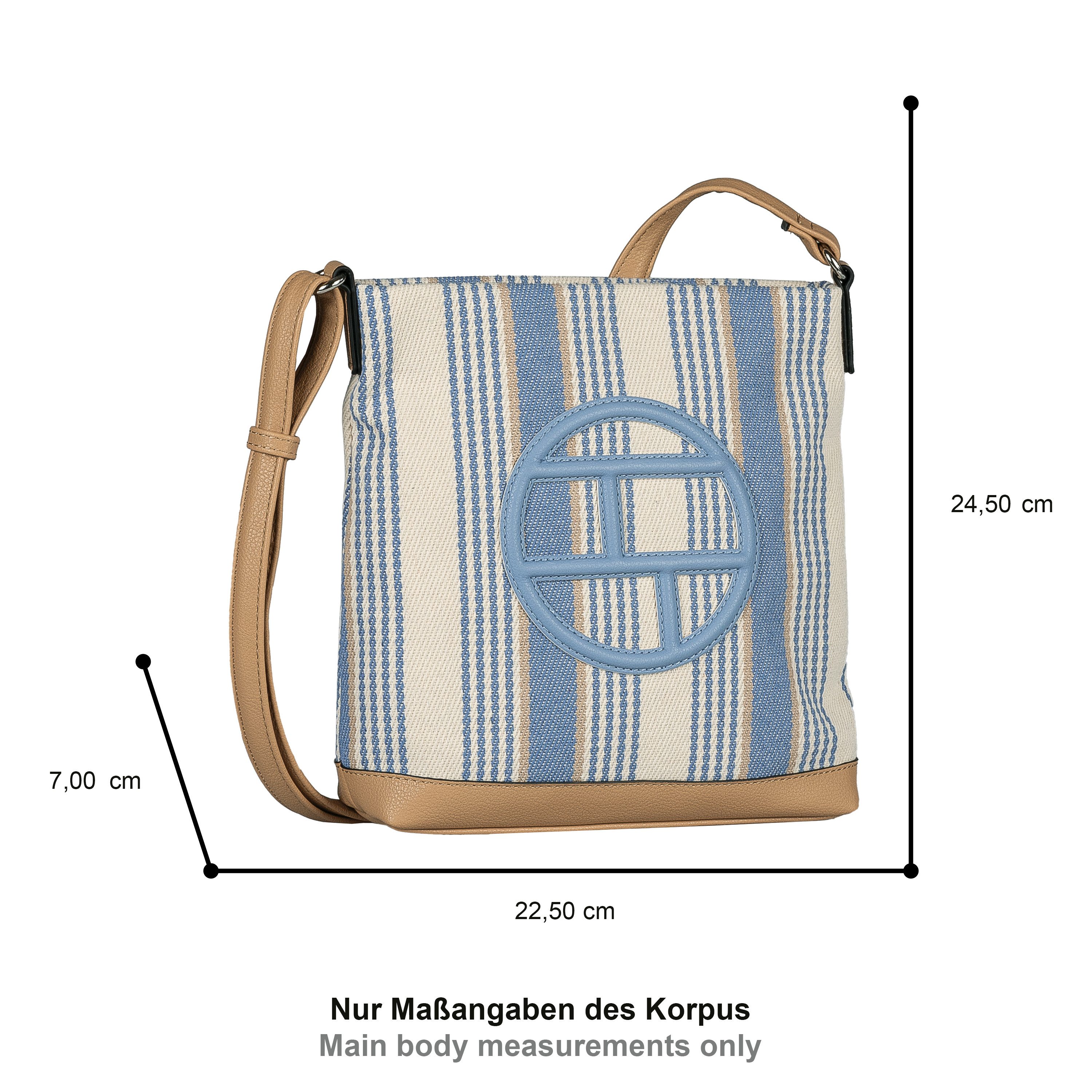 TOM TAILOR Umhängetasche Gilda, Damen Schultertasche in sommerlichem Streifen-Look