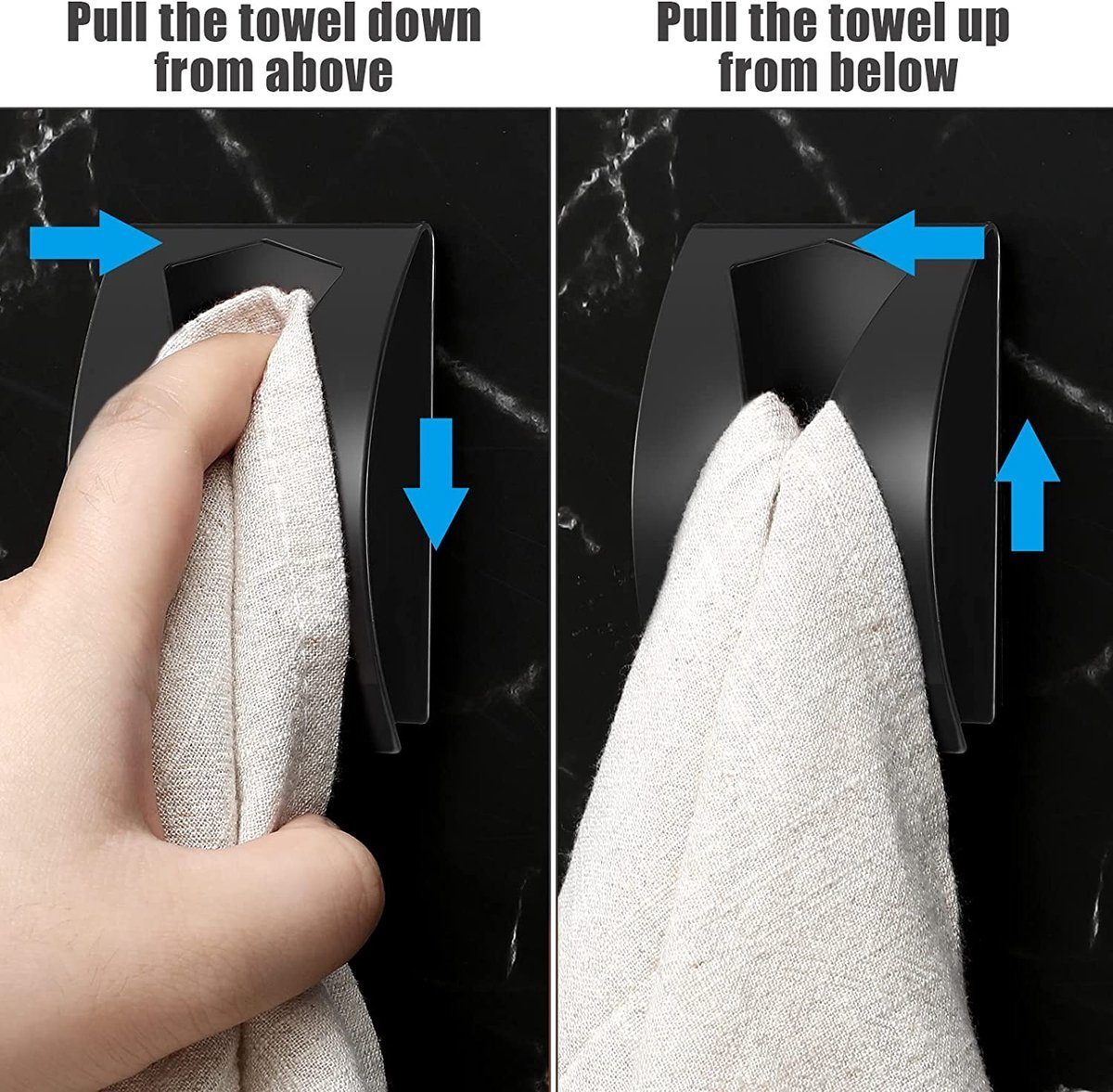 Stück - 4 handtücher - - (4 an Schwarz), handtuchklammern. Handtuchhaken angeschlossen, an 2 Handtuchklemme Handtücher schwarz - BOTC handtücher. edelstahl aus - die an Handtuchhaken sind