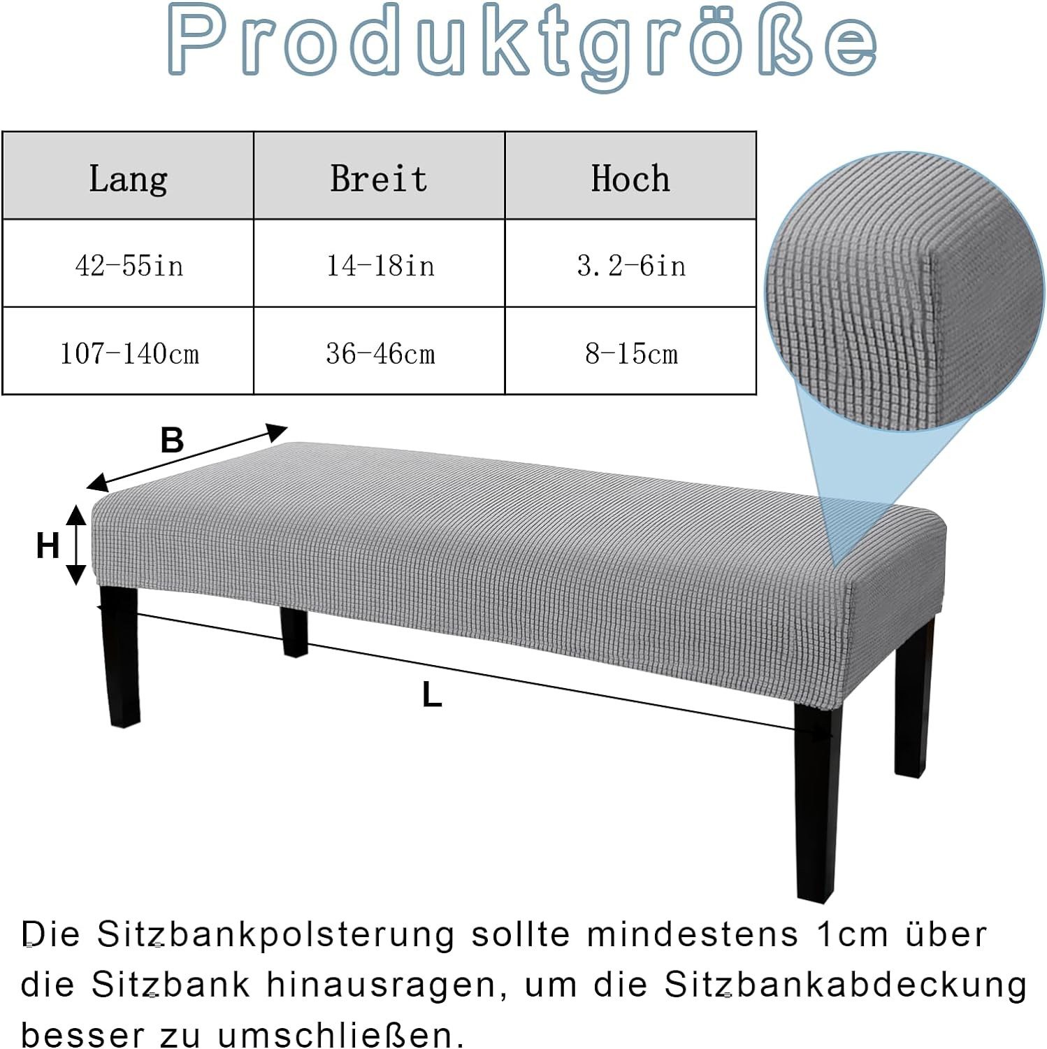 Coonoor Stuhlhusse Universal-Bezug für Esszimmer-Bank, elastisch Stuhlhusse günstig online kaufen