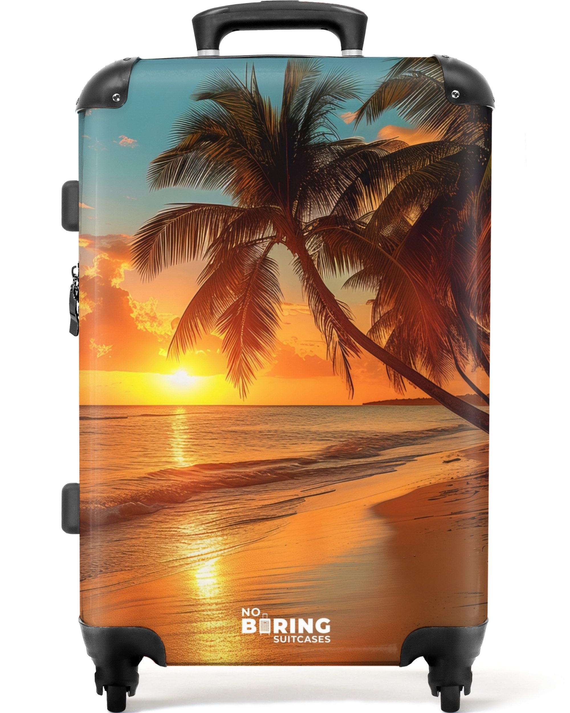 NoBoringSuitcases.com© Hartschalen-Trolley Palmen am Strand 67 günstig online kaufen